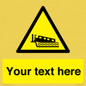 Custom warning grounding narrow boat on lock cill